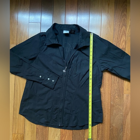 Harley-Davidson zip up long sleeve blouse - Picture 2 of 7